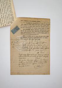 1929 Depression-Era Small Business Sale Agreement for French Chairmaking Business