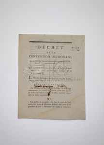 1793 Governmental Decree About Processes for Divorce in France