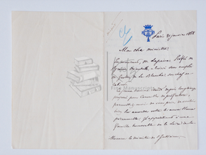 1868 Letter to French Minister of the Interior Promoting a Candidate for Appointment to the Prefect’s Committee