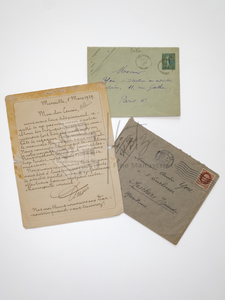 1929 Handwritten Note to French Government Official