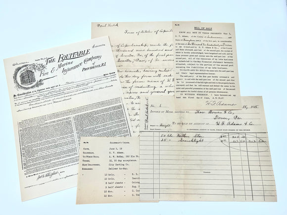 1915 Business Ephemera Archive Exploring the Process of Opening a Business in Copartnership in Scranton, Pennsylvania