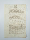 1801 French White Wine Contract for Trade at La Rochelle Seaport