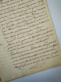 1801 French White Wine Contract for Trade at La Rochelle Seaport