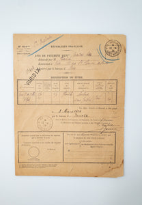 1924 French Money Order from Nice, France