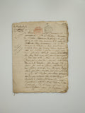 1796 Handwritten French Legal Contract About Real Estate Transactions