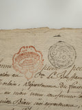 1796 Handwritten French Legal Contract About Real Estate Transactions