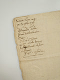 1796 Handwritten French Legal Contract About Real Estate Transactions