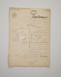 1861 Richly Detailed French Legal Property Contract