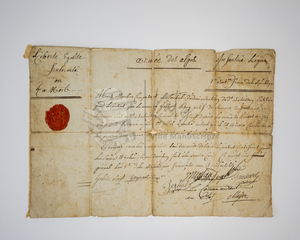 Beautiful 1793 Military Certificate of Good Conduct for Soldier of the First Battalion in the Army of the Alps