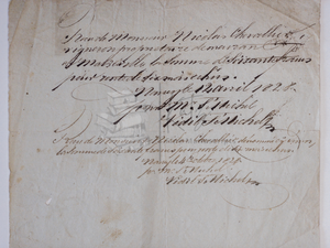 1828 French Rental Receipt Issued to One Nicholas Cherallu of Malzeville, France