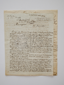 1809 Proposal from a French Physician to the Ministry of Finance Requesting Funding