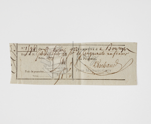 1822 Receipt for Taxes Paid to the city of Bourges, France