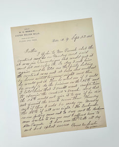 1885 Successful Victor, New York Entrepreneur’s Manuscript Letter Filled with Urgent Business Matters